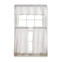 Martha Stewart Ticking Stripe 3-pc. Rod Pocket Kitchen Curtain Window Set