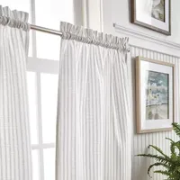 Martha Stewart Ticking Stripe 3-pc. Rod Pocket Kitchen Curtain Window Set