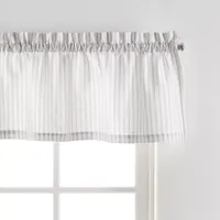 Martha Stewart Ticking Stripe 3-pc. Rod Pocket Kitchen Curtain Window Set