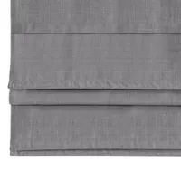 Madison Park Leo Faux Linen Textured Energy Saving Cordless Blackout Roman Shade