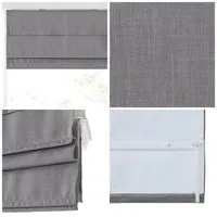 Madison Park Leo Faux Linen Textured Energy Saving Cordless Blackout Roman Shade