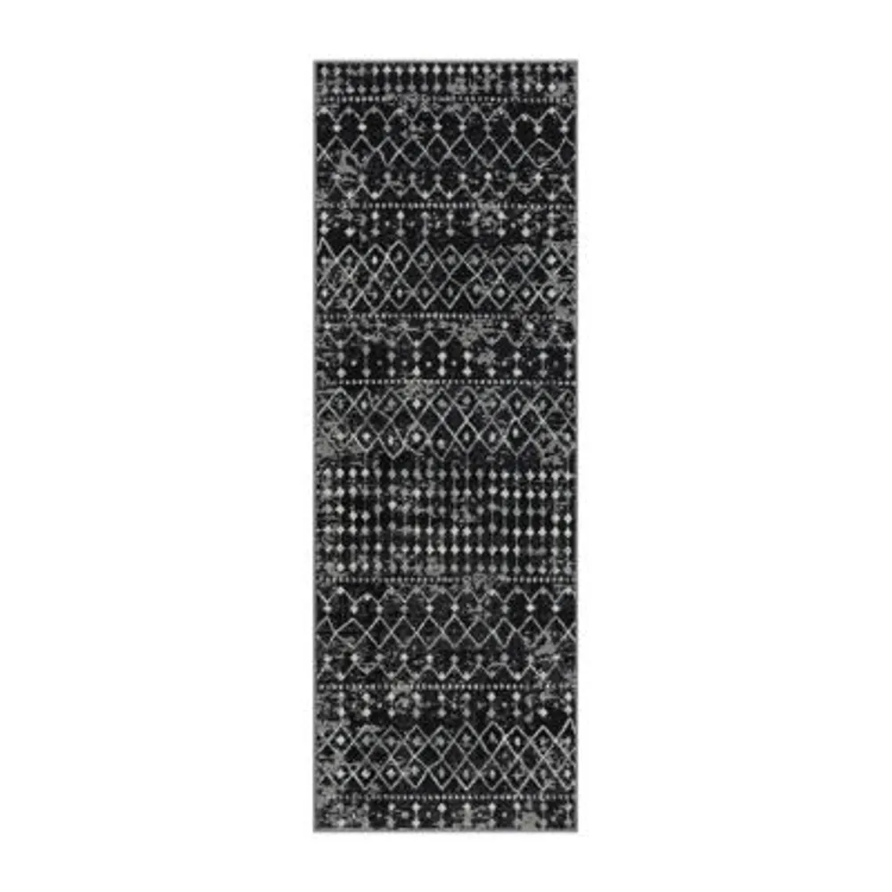 Madison Park Reese Soft Textural Waves Machine Woven Skid Resistant Indoor 2'7"x7' Rectangular Runner