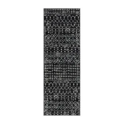 Madison Park Reese Soft Textural Waves Machine Woven Skid Resistant Indoor 2'7"x7' Rectangular Runner