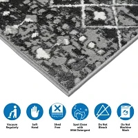 Madison Park Reese Soft Textural Waves Machine Woven Skid Resistant Indoor Rectangular Area Rug