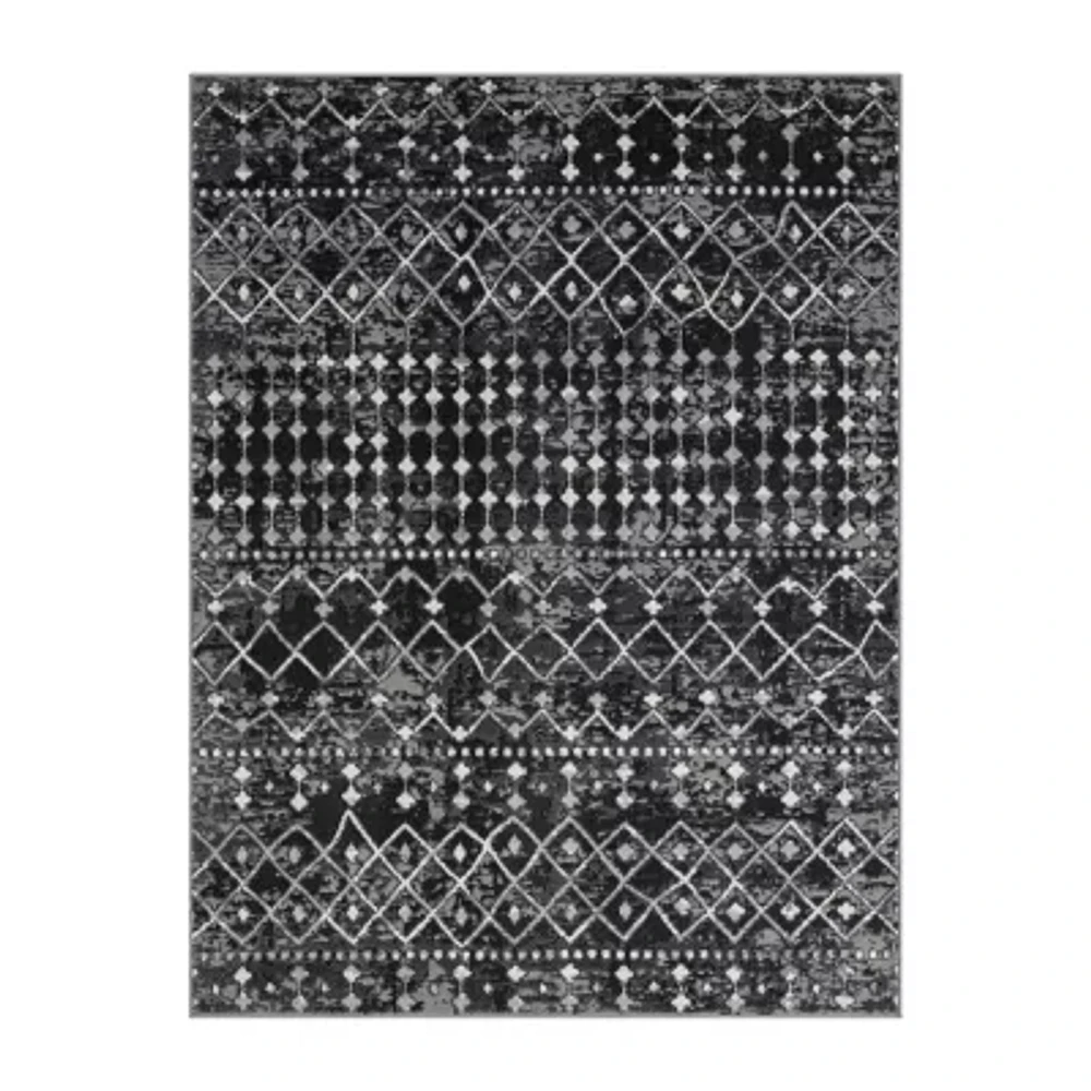 Madison Park Reese Soft Textural Waves Machine Woven Skid Resistant Indoor Rectangular Area Rug