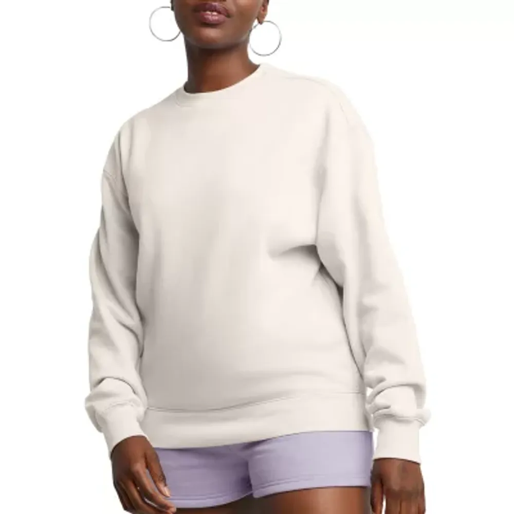 Hanes Womens Crew Neck Long Sleeve Sweatshirt