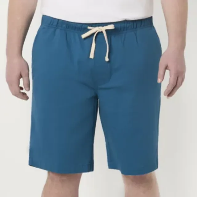 St. John's Bay Big and Tall Mens Stretch Fabric Pull-On Chino Shorts