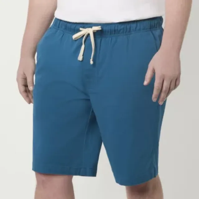 St. John's Bay Big and Tall Mens Stretch Fabric Pull-On Chino Shorts