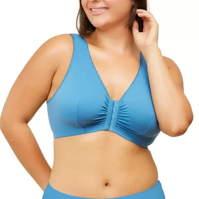 Leading Lady® Cotton Front-Close Comfort & Sleep Bra - 110