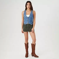 Forever 21 Juniors Denim Corsette Womens Vest