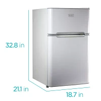 BLACK+DECKER 3.1 cu.ft.. 2 Door Ref/Freezer