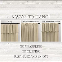 Mercantile Drop Cloth Ring Top Tailored Valance