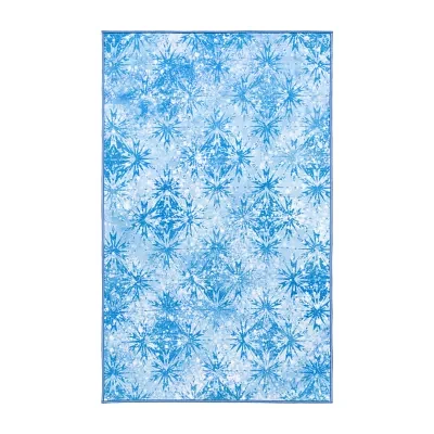 Disney Frozen II Collection Ice Washable 39"x63" Indoor Rectangular Accent Rug