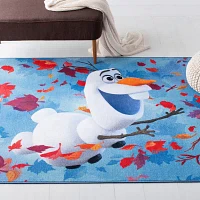 Disney Frozen II Collection Olaf Washable Indoor Rectangular Area Rug