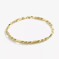 Made in Italy 14K Gold 8 Inch Hollow Link Link Bracelet