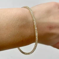 Made in Italy 10K Gold 7.5 Inch Solid Link Chain Bracelet