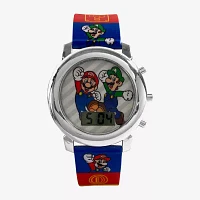 Nintendo Super Mario Boys Multicolor Strap Watch Gsm40111jc