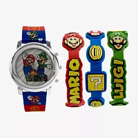 Nintendo Super Mario Boys Multicolor Strap Watch Gsm40111jc