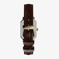 Timex Womens Brown Leather Strap Watch Tw2y00900ji