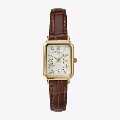 Timex Womens Brown Leather Strap Watch Tw2y00900ji