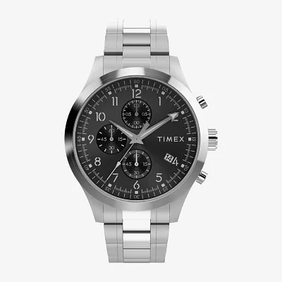 Timex Mens Silver Tone Stainless Steel Bracelet Watch Tw2y01400ji