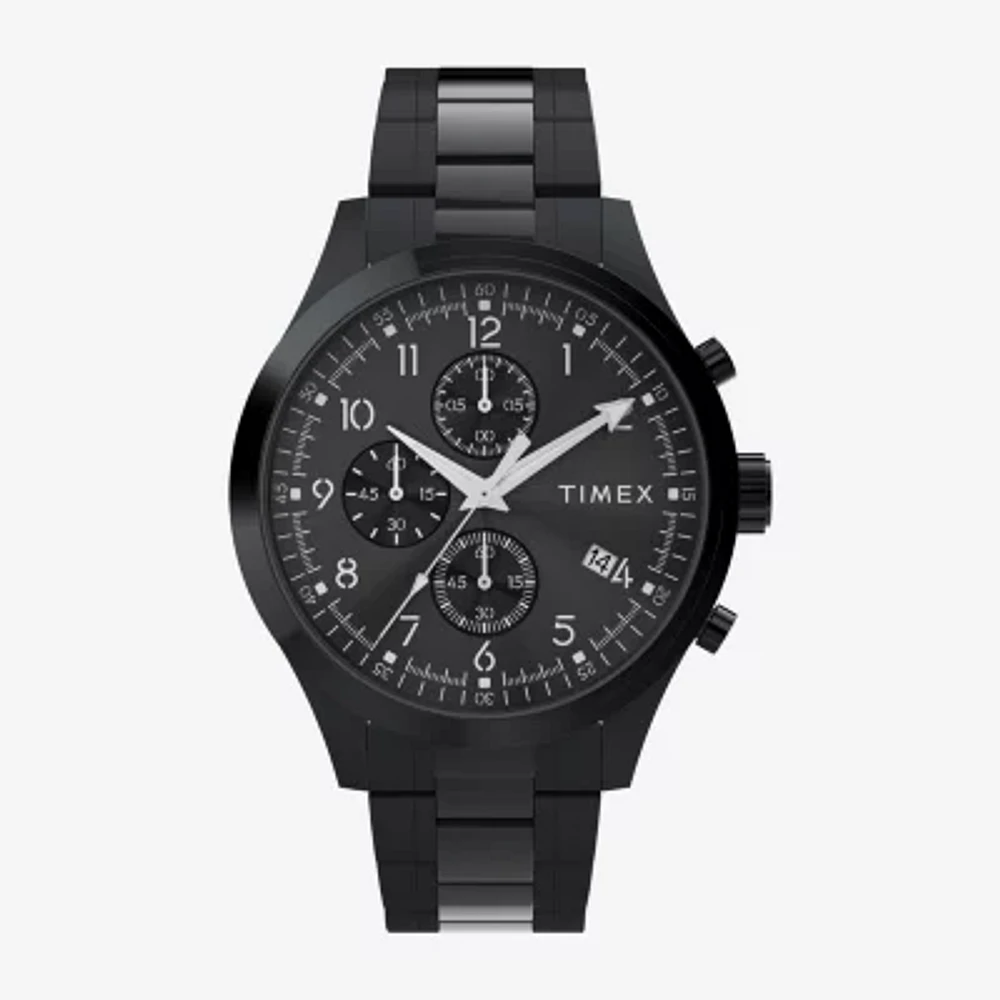 Timex Mens Black Stainless Steel Bracelet Watch Tw2y01600ji