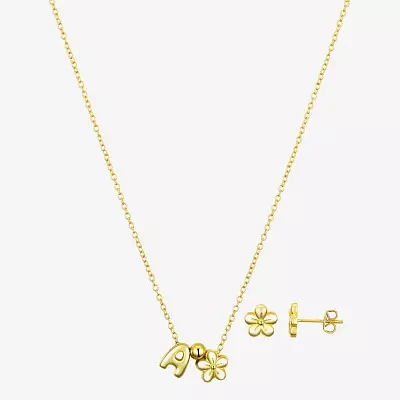 Bijoux Bar Delicates Gold Tone 2-pc. Flower Jewelry Set