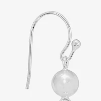 Silver Reflections Pure Silver Over Brass Ball Drop Earrings