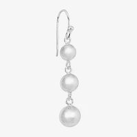 Silver Reflections Pure Silver Over Brass Ball Drop Earrings