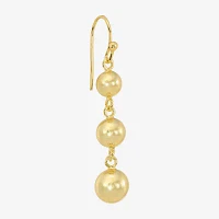 Silver Reflections 14K Gold Over Brass Ball Drop Earrings