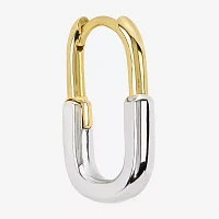 Silver Reflections Pure Silver Over Brass Rectangular Hoop Earrings