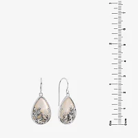 Silver Reflections Mother Of Pearl Simulated Pearl Pure Silver Over Brass Drop Earrings
