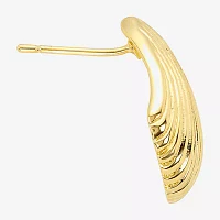 Silver Reflections Shell 14K Gold Over Brass 20.3mm Stud Earrings