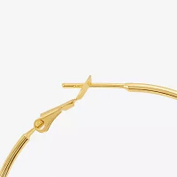 Silver Reflections Saint Jude 14K Gold Over Brass Hoop Earrings