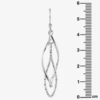 Silver Reflections Womens Pure Silver Over Brass Drop Earrings