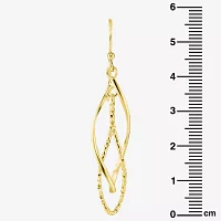 Silver Reflections 18K Gold Over Brass Drop Earrings
