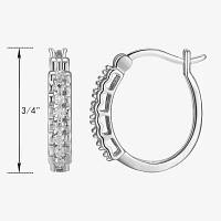 Sparkle Allure Diamond Accent Round Hoop Earrings