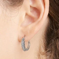 Sparkle Allure Diamond Accent Round Hoop Earrings