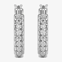 Sparkle Allure Diamond Accent Round Hoop Earrings