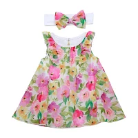 Baby Starters Girls 2-pc. Sleeveless Flutter Sleeve A-Line Dress