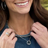 Silpada Womens Sterling Silver Circle Pendant Necklaces