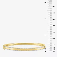 Diamond Addiction (G-H / Si2-I1) 1/2 CT. T.W. Lab Grown White Diamond 14K Gold Over Silver Bangle Bracelet