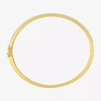 Diamond Addiction (G-H / Si2-I1) 1/2 CT. T.W. Lab Grown White Diamond 14K Gold Over Silver Bangle Bracelet