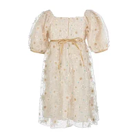 Speechless Little & Big Girls Elbow Sleeve Puffed Babydoll Dress
