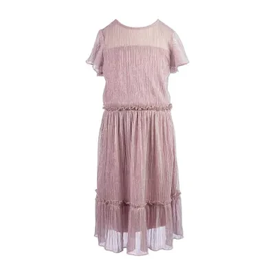 Speechless Little Girls Short Sleeve Flutter A-Line Dress