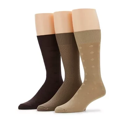 Stafford Microfiber 3 Pair Big and Tall Crew Socks Mens