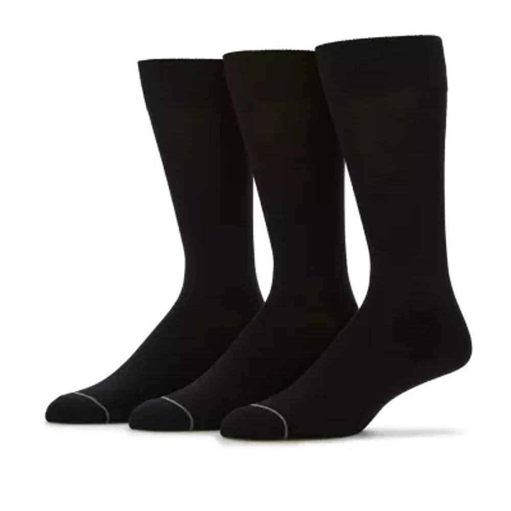 Stafford Super Soft Lux 3 Pair Big and Tall Crew Socks Mens