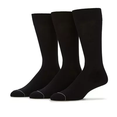 Stafford Super Soft Lux 3 Pair Big and Tall Crew Socks Mens