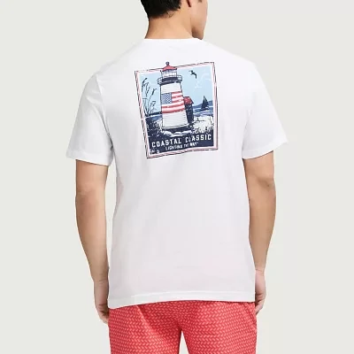 IZOD Saltwater Americana Mens Crew Neck Short Sleeve Regular Fit Graphic T-Shirt
