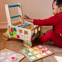 Melissa & Doug Wooden Shape Sorting Grocery Cart